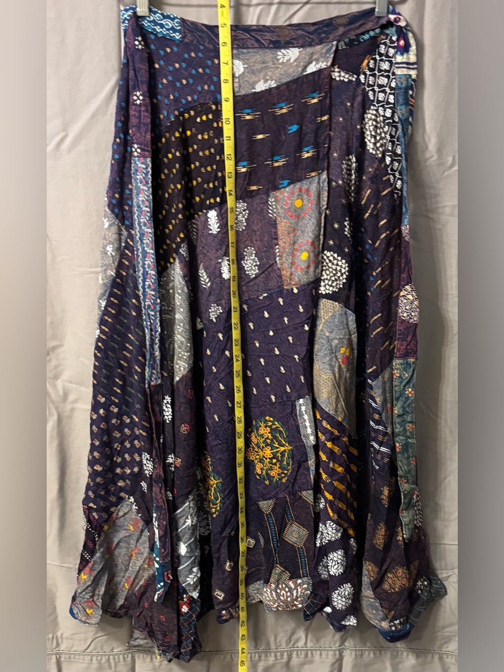 Jaded Gypsy Wrap Patchwork Maxi Skirt in Free Size NWT